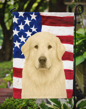 Load image into Gallery viewer, White Great Pyrenees American Flag Garden Flag
