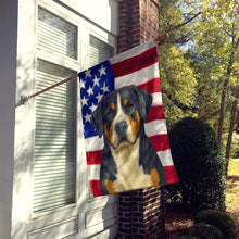 Load image into Gallery viewer, Greater Swiss Mountain Dog American Flag House Flag