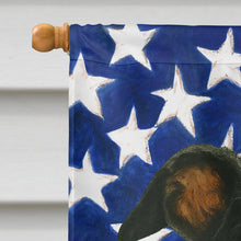 Load image into Gallery viewer, Black Greyhound American Flag House Flag