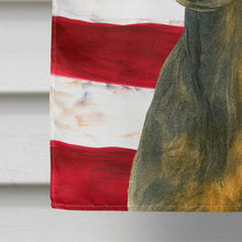 Load image into Gallery viewer, Blue Brindle Greyhound American Flag House Flag