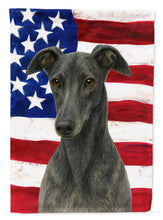 Load image into Gallery viewer, Blue Greyhound American Flag House Flag