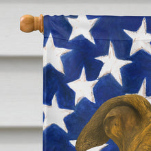 Load image into Gallery viewer, Brindle Greyhound American Flag House Flag