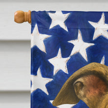 Load image into Gallery viewer, Fawn Brindle Greyhound American Flag House Flag
