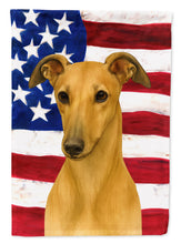 Load image into Gallery viewer, Fawn Greyhound American Flag House Flag