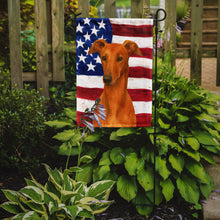 Load image into Gallery viewer, Red Greyhound American Flag Garden Flag
