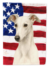 Load image into Gallery viewer, White Greyhound American Flag House Flag