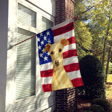 Load image into Gallery viewer, Cream Italian Greyhound American Flag House Flag