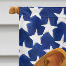 Load image into Gallery viewer, Fawn Italian Greyhound American Flag House Flag