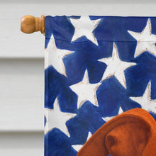 Load image into Gallery viewer, Red Italian Greyhound American Flag House Flag