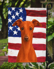 Load image into Gallery viewer, Red Italian Greyhound American Flag Garden Flag