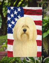 Load image into Gallery viewer, Cream Lhasa Apso American Flag Garden Flag