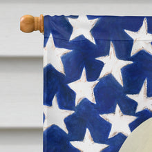 Load image into Gallery viewer, White Lhasa Apso American Flag House Flag