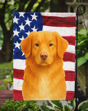 Load image into Gallery viewer, Orange Nova Scotia Duck Tolling Retriever American Flag Garden Flag