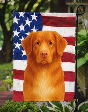 Load image into Gallery viewer, Red Nova Scotia Duck Tolling Retriever American Flag Garden Flag
