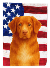 Load image into Gallery viewer, Red Nova Scotia Duck Tolling Retriever American Flag Garden Flag