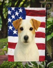 Load image into Gallery viewer, White Jack Russell Terrier American Flag Garden Flag