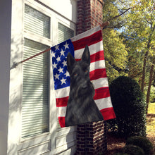 Load image into Gallery viewer, Black Scottish Terrier American Flag House Flag