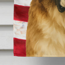 Load image into Gallery viewer, Brindle and White Saint Bernard American Flag House Flag