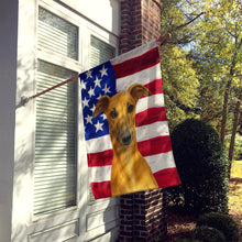 Load image into Gallery viewer, Fawn Whippet American Flag House Flag
