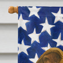 Load image into Gallery viewer, Fawn Whippet American Flag House Flag