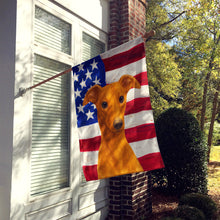 Load image into Gallery viewer, Red Whippet American Flag House Flag