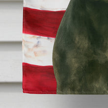 Load image into Gallery viewer, Black American Staffordshire Terrier American Flag House Flag