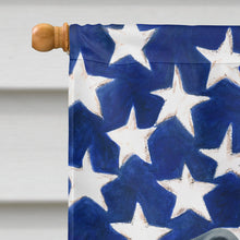 Load image into Gallery viewer, Blue American Staffordshire Terrier American Flag House Flag
