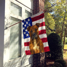Load image into Gallery viewer, Brindle American Staffordshire Terrier American Flag House Flag