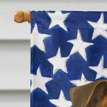 Load image into Gallery viewer, Brindle American Staffordshire Terrier American Flag House Flag