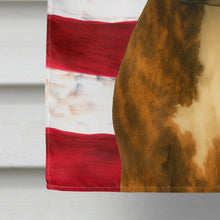 Load image into Gallery viewer, Brindle American Staffordshire Terrier American Flag House Flag