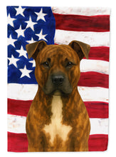 Load image into Gallery viewer, Brindle American Staffordshire Terrier American Flag House Flag