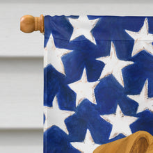 Load image into Gallery viewer, Fawn American Staffordshire Terrier American Flag House Flag