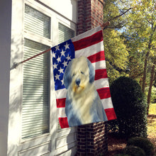 Load image into Gallery viewer, Blue Bearded Collie American Flag House Flag