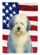 Load image into Gallery viewer, Blue Bearded Collie American Flag House Flag