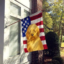 Load image into Gallery viewer, Fawn Bearded Collie American Flag House Flag