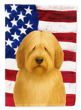 Load image into Gallery viewer, Fawn Bearded Collie American Flag House Flag