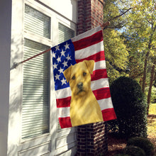 Load image into Gallery viewer, Wheaten Border Terrier American Flag House Flag