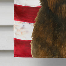 Load image into Gallery viewer, Brindle Bouvier des Flandres American Flag House Flag