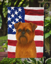 Load image into Gallery viewer, Belge Brussels Griffon American Flag Garden Flag