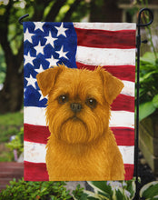 Load image into Gallery viewer, Red Brussels Griffon American Flag Garden Flag