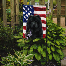 Load image into Gallery viewer, Black Chow Chow American Flag Garden Flag