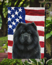 Load image into Gallery viewer, Black Chow Chow American Flag Garden Flag