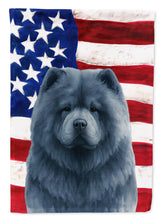 Load image into Gallery viewer, Blue Chow Chow American Flag House Flag