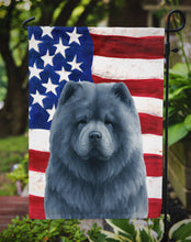 Load image into Gallery viewer, Blue Chow Chow American Flag Garden Flag