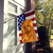 Load image into Gallery viewer, Cinnamon Chow Chow American Flag House Flag