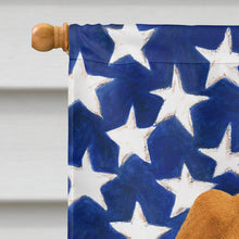 Load image into Gallery viewer, Cinnamon Chow Chow American Flag House Flag