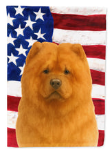 Load image into Gallery viewer, Cinnamon Chow Chow American Flag House Flag
