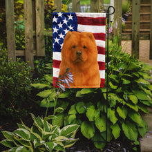 Load image into Gallery viewer, Cinnamon Chow Chow American Flag Garden Flag