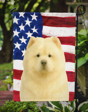 Load image into Gallery viewer, Cream Chow Chow American Flag Garden Flag