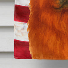 Load image into Gallery viewer, Red Chow Chow American Flag House Flag